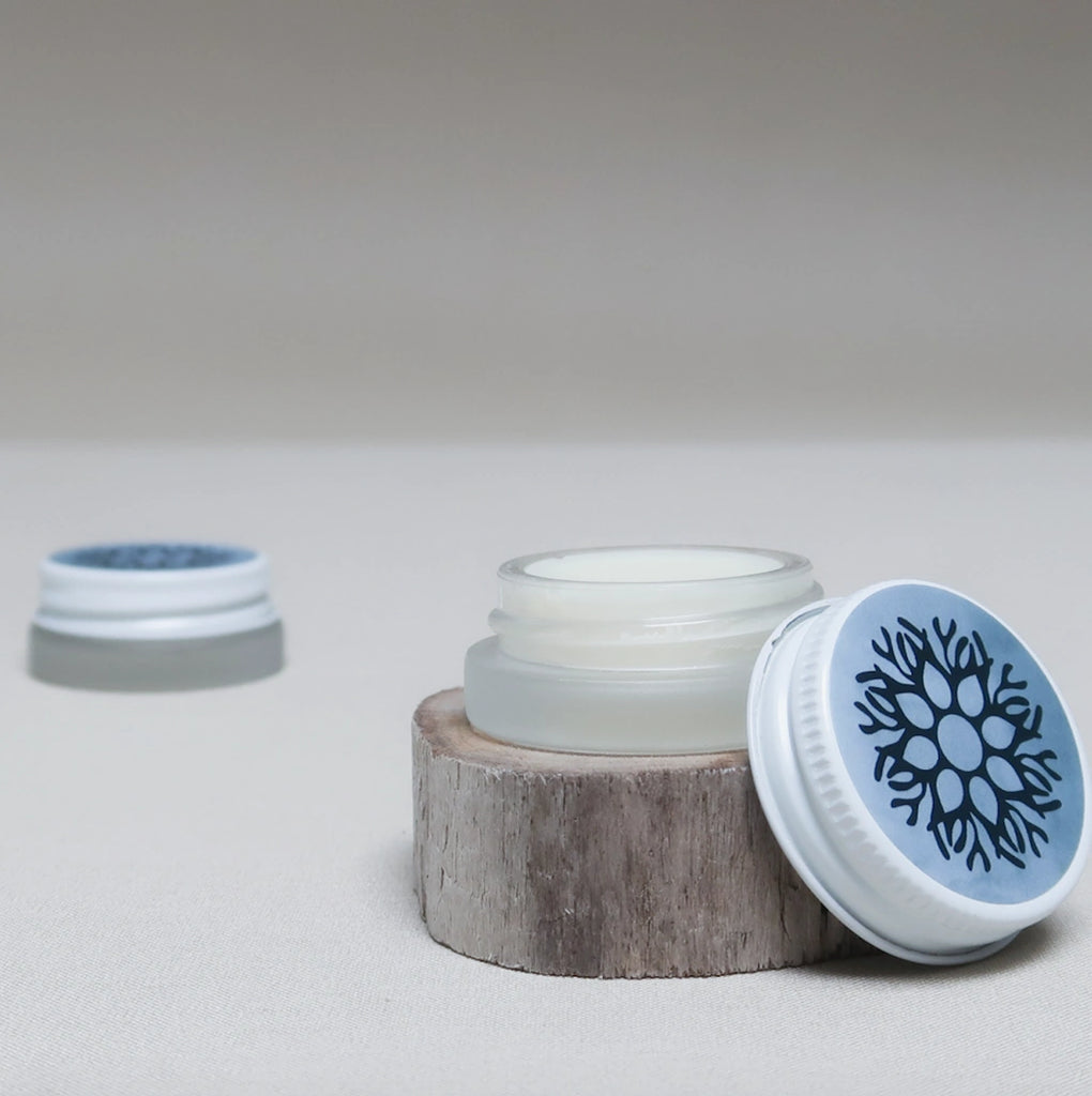 From Campanula Design Studio:Sealuxe Mint Lip Balm - This Mint Lip Balm heals dry, chapped skin and protects your lips from cold dry weather. Shea nut butter, avocado oil and beeswax are mixed to nourish and leave lasting moisture so you are not always reapplying the lip balm.