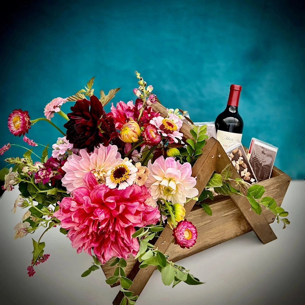 Wild at Heart Gift Basket Delivery Seattle Chocolate and Wine