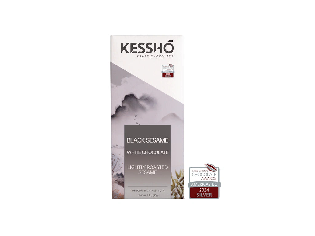 Kesshô chocolate bar packaging with white background.  Available for sale from Campanula Design Studio, Seattle florist and gift basket company in the Magnolia neighborhood.