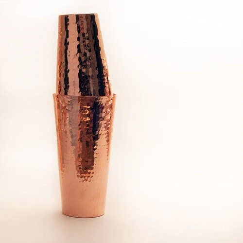 From Campanula Design Studio: Sertodo Copper Boston Maraka Shaker Set.  The elegance, durability and function of this copper shaker set will elevate even your most esoteric cocktail. Boston style shaker set, the go to choice for the professional bartender or serious connossieur. 