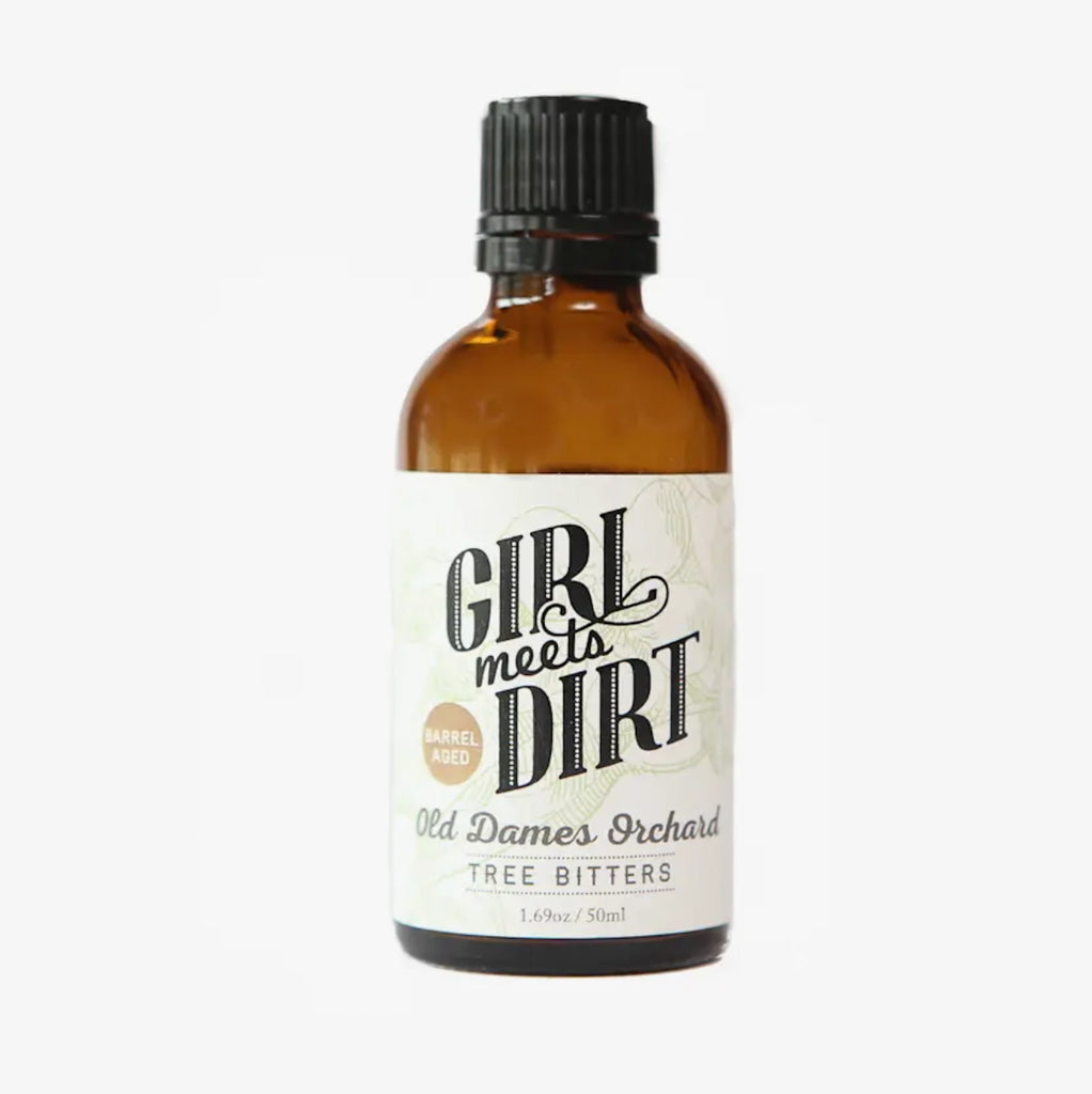 From Campanula Design Studio: Girl Meets Old Dames Orchard Tree Bitters. As naturally made as it can get, Old Dames highlights the heritage orchards in Washington state - apple and pear trees that have been producing abundance for over a century.  Barrel aged, floral and bitter, with no added sugar.