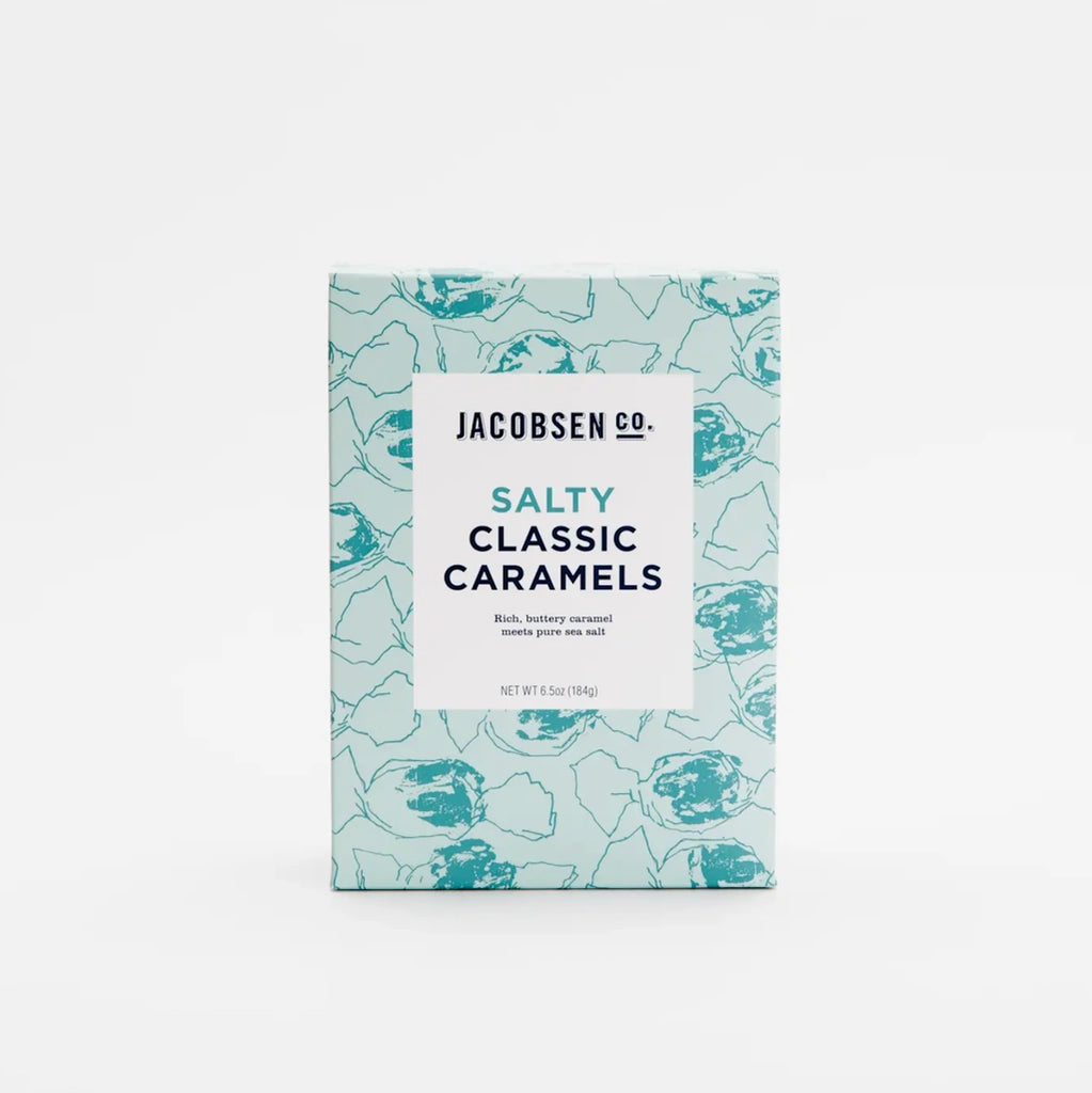 For gift delivery from Campanula Design Studio: Delicious Jacobsen Salt Co Salty Classic Caramels.