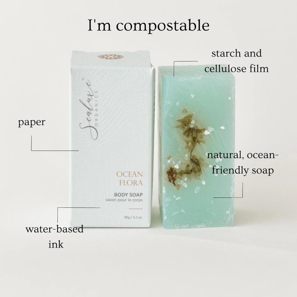 From Campanula Design Studio: Sealuxe's Ocean Flora soap bar is a delightful combination of natural ingredients that offers numerous benefits for your skin.