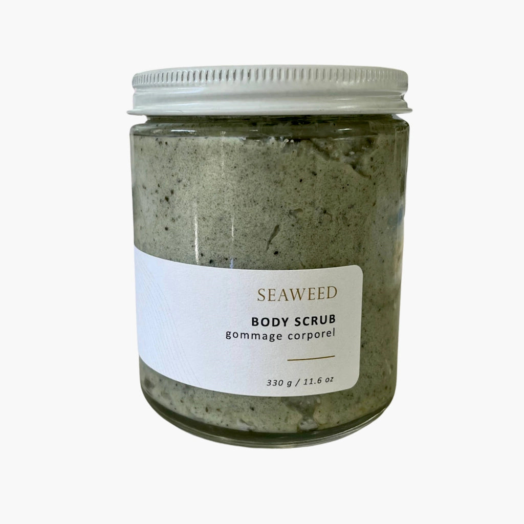 From Campanula Design Studio: Sealuxe's seaweed salt scrub, which features a minty and woodsy aroma that will leave your skin feeling renewed and rejuvenated.