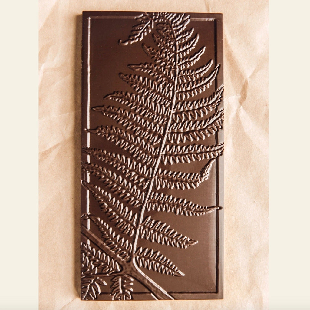 Wildwood Chocolate Bar - Fennel Pollen Caramel - Subtly minty fennel shines through in a caramel layer covered in layers of 70% rich dark chocolate in this award winning chocolate bar.